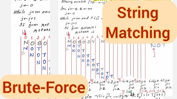 Lec19 : String Matching - Brute Force Approach