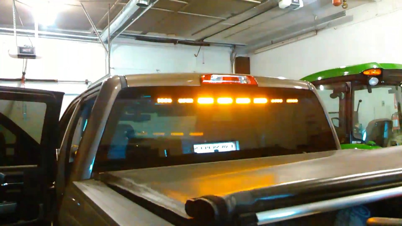 FOXCID 18'' Emergency Strobe Light Bar 16 LED In 13 Flash Patterns Traffic Advisor Warning Hazard Windshield Safety Lights Bar with Cigar Lighter for Vehicles Truck 