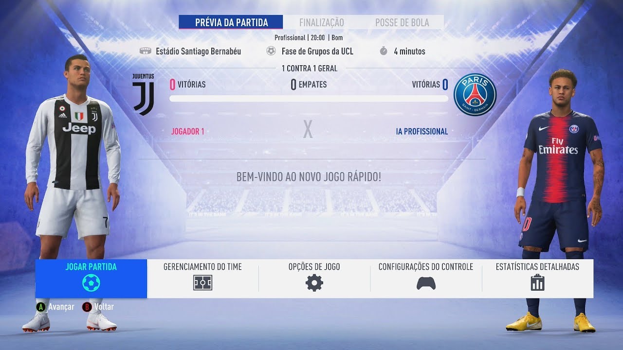 FIFA 19 TESTANDO A DEMO  JUVENTUS vs PSG UEFA Champions League