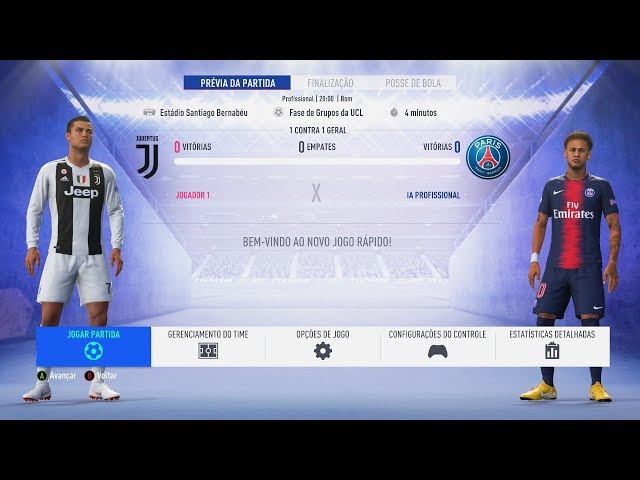 FIFA 19 TESTANDO A DEMO  JUVENTUS vs PSG UEFA Champions League