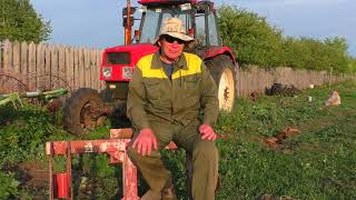 Как я продаю свою БУ сельхозтехнику в Сибирской деревне трактор ЮМЗ пресс-подборщик блогер #баженит