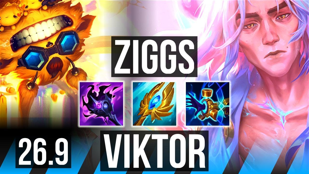ZIGGS vs VIKTOR (MID) | Deathfire Touch, Good KDA: 8/2/18 | EUW
