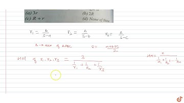 If in a triangle, `R and r` are the circumradius and inradius respectively, then the `HM` of t