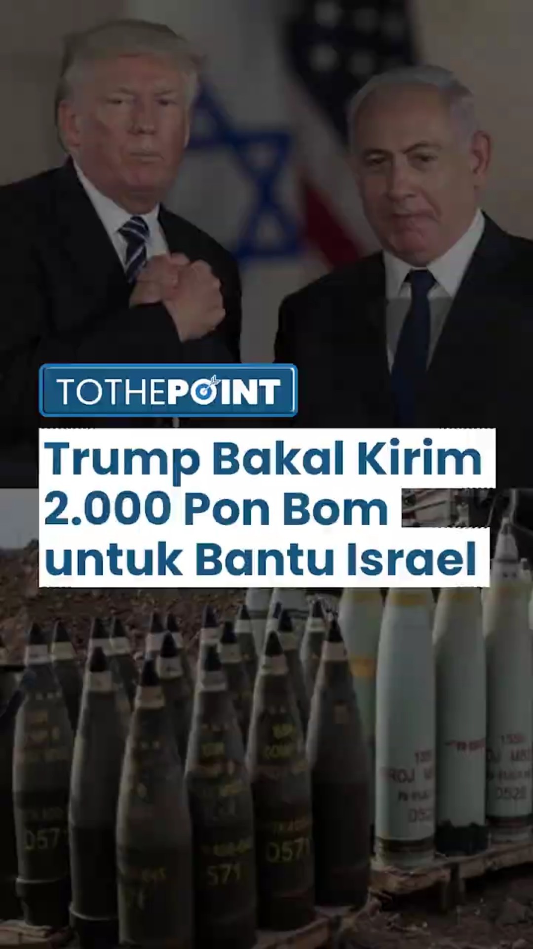 Trump Izinkan Pengiriman Pasokan 2 Ribu Pon Bom untuk Bantu Israel, Sebelumnya Sempat Dilarang Biden