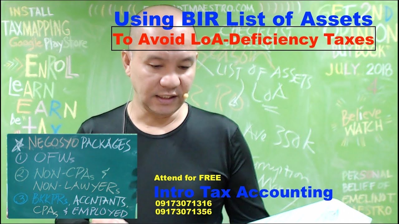 How to Use to Your Advantage the BIR List of Assets Requirements 1