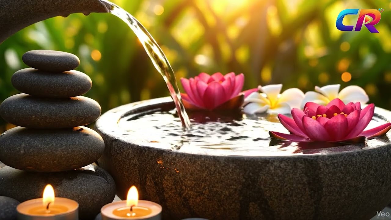 Ultimate Zen Garden Ambience | Flowing Water, Lotus Flowers & Calm Energy