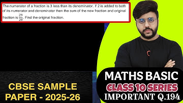 The numerator of a fraction is 3 less than its denominator. If 2 is added to both of its numerator