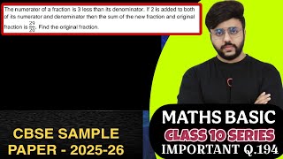 The numerator of a fraction is 3 less than its denominator. If 2 is added to both of its numerator