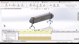 Solidworks tutorial: Slat Chain Conveyor Design Assembly and Motion Study