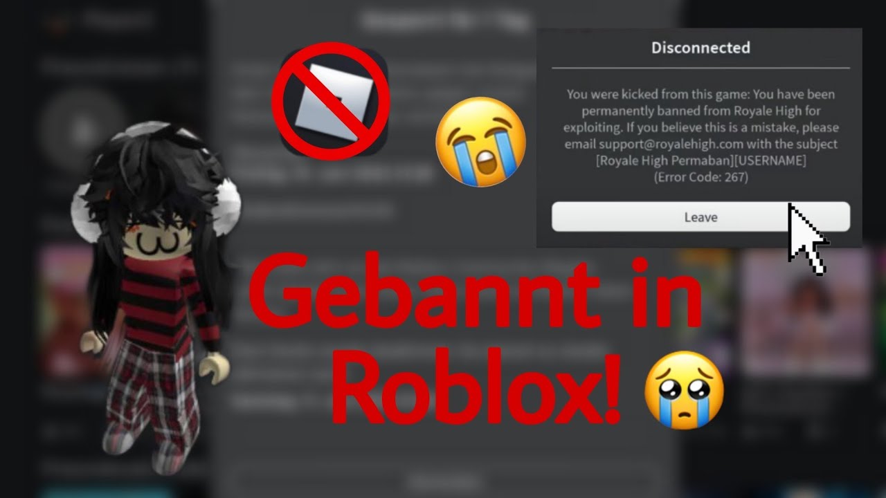 ICH WURDE GEBANNT IN ROBLOX!😭 YouTube