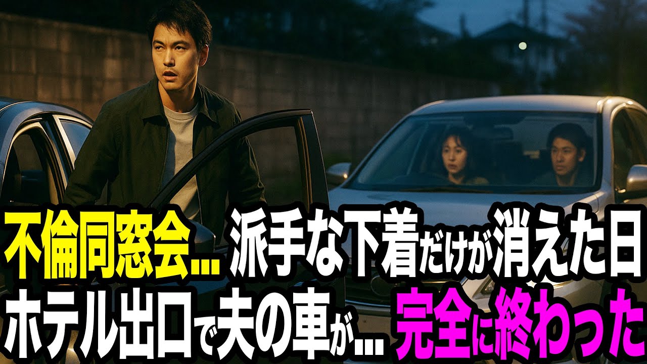 【シタ妻】派手な下着だけが消えた日…夫「泥棒が出るらしいな」で背筋凍結→ホテル出口で夫の車が...「信じてたよ」夫の最後の言葉に完全に終わった【修羅場朗読】