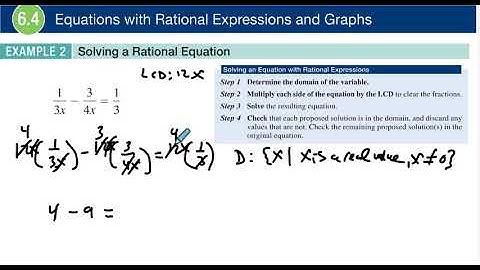 6.4 Example 2 Solving a Rational Equation