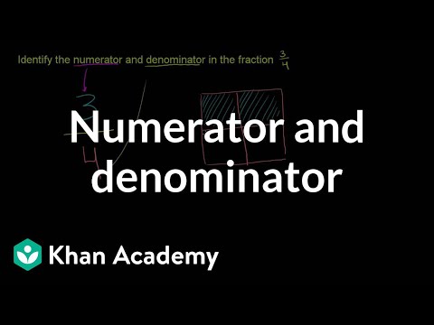 Numerator and denominator of a fraction | Fractions | Pre-Algebra | Khan Academy