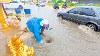 Giant Water Flow Returns After Clearing a Flooded Storm Drain!