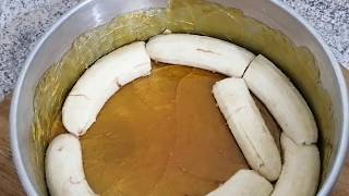 Pastel de platano caramelizada facil de hacer