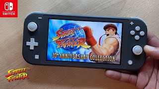 Street Fighter 30th Anniversary Collection Nintendo Switch Lite Gameplay