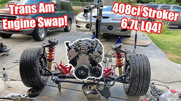 2001 Pontiac Firebird Trans Am Engine Swap Part 4 (The New 408ci Stroker Looks GREAT! 6.7L LQ4)