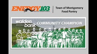 Walden Savings Bank Community Champion Town of Montgomery Food Pantry