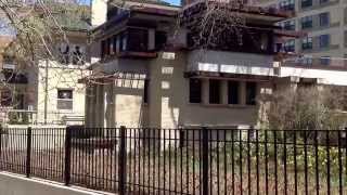 The Emil Bach House was designed by architect Frank Lloyd Wright and built in 1915.