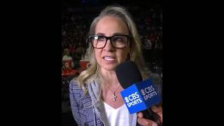 Becky Hammon halftime sideline interview