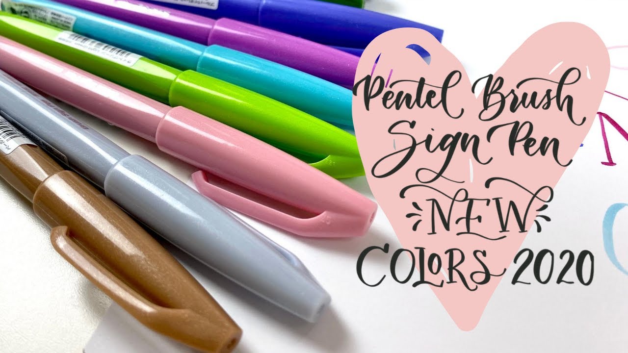 Review and Demo of Sign Brush Felt Tip Markers from Pentel Arts