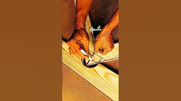 Measuring the incorporation in the semicircular hole #tips #trick #art #woodworking #carpenter