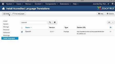 The language installer of Joomla installer
