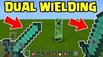 WORKING DUAL WIELDING in Minecraft Pocket Edition (No Mods)