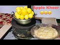 Made A Delicious Apple Kheer On Our Manual Wooden Stove - Apple Dessert Recipe