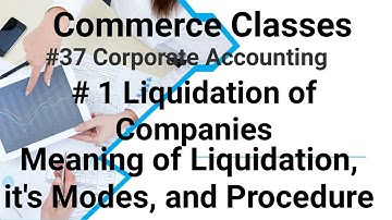 #37 Liquidation of companies (1): meaning of liquidation, modes- relevant circumstances & procedure