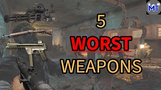 The Top 5 WORST Treyarch Zombie WEAPONS!