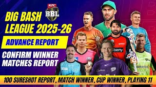 Big Bash 2025-26 Predictions | Advance Points & Reports | Bbl 2025 Cup Winners screenshot 5