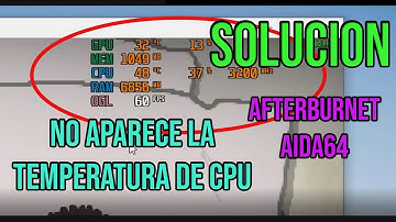SOLUCIÓN TUTORIAL 2020 | No Muestra la Temperatura de CPU MSI Afterburner | THEFROSSX