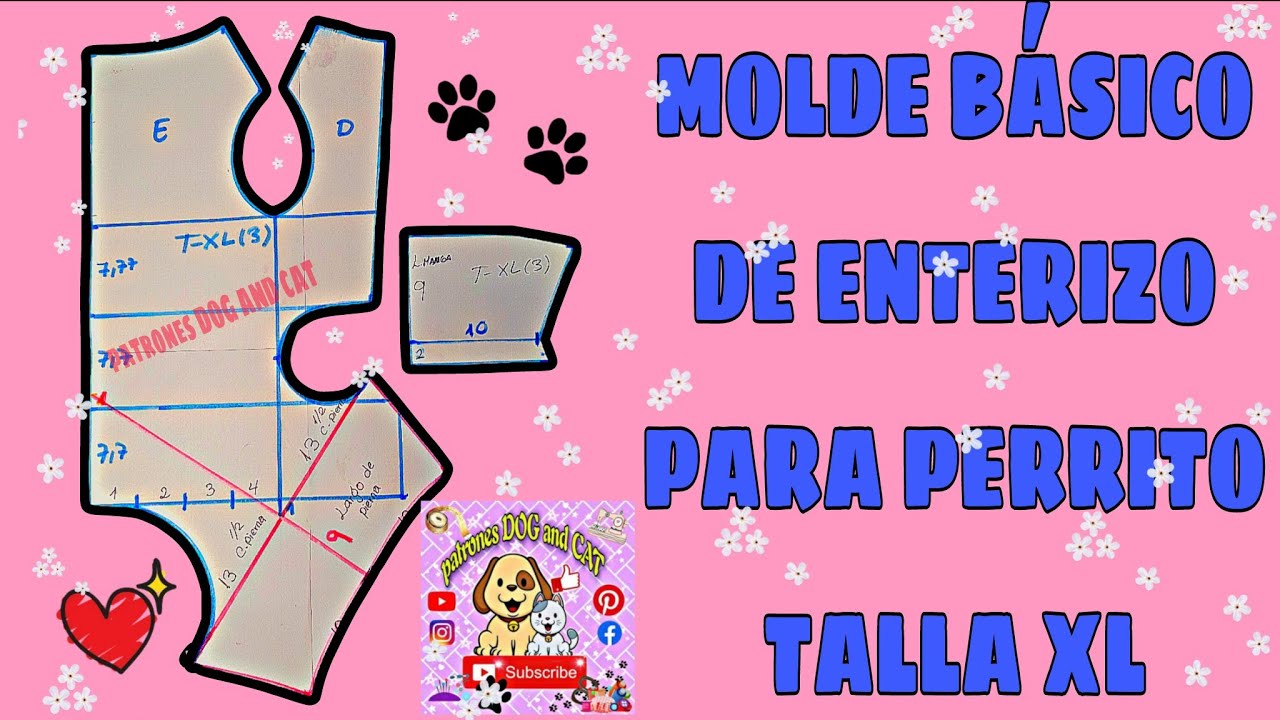 MOLDE BÁSICO DE PIJAMA  PARA PERRO  TALLA XL  (3)