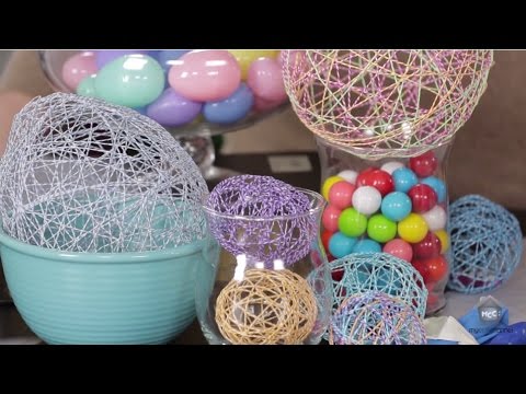 HOW to MAKE STRING EGGS - DIY Tutorial Easter Eggs Craft for Kids 