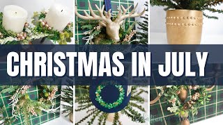 ?CHRISTMAS IN JULY 2021 | ELEGANT and INEXPENSIVE Christmas DIYS | Navy and Green Christmas Decor