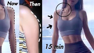 Slim Arms, 90° Shoulders & Collarbone? 3-in-1 Effective Upper Body Beginner Exercise Workout Routine