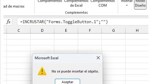 ¡No puedo insertar un objeto ActiveX en mi hoja de Excel! Aquí la solución