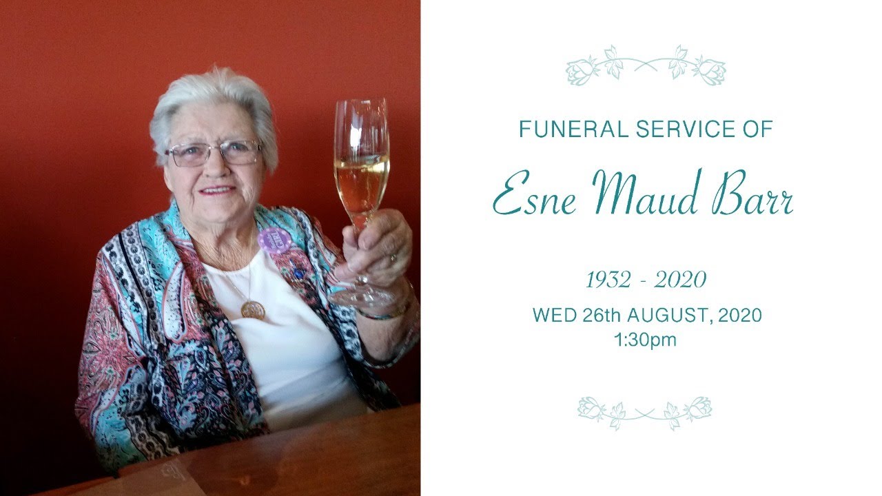 Funeral service of the late Mrs. Esne Maud Barr. YouTube