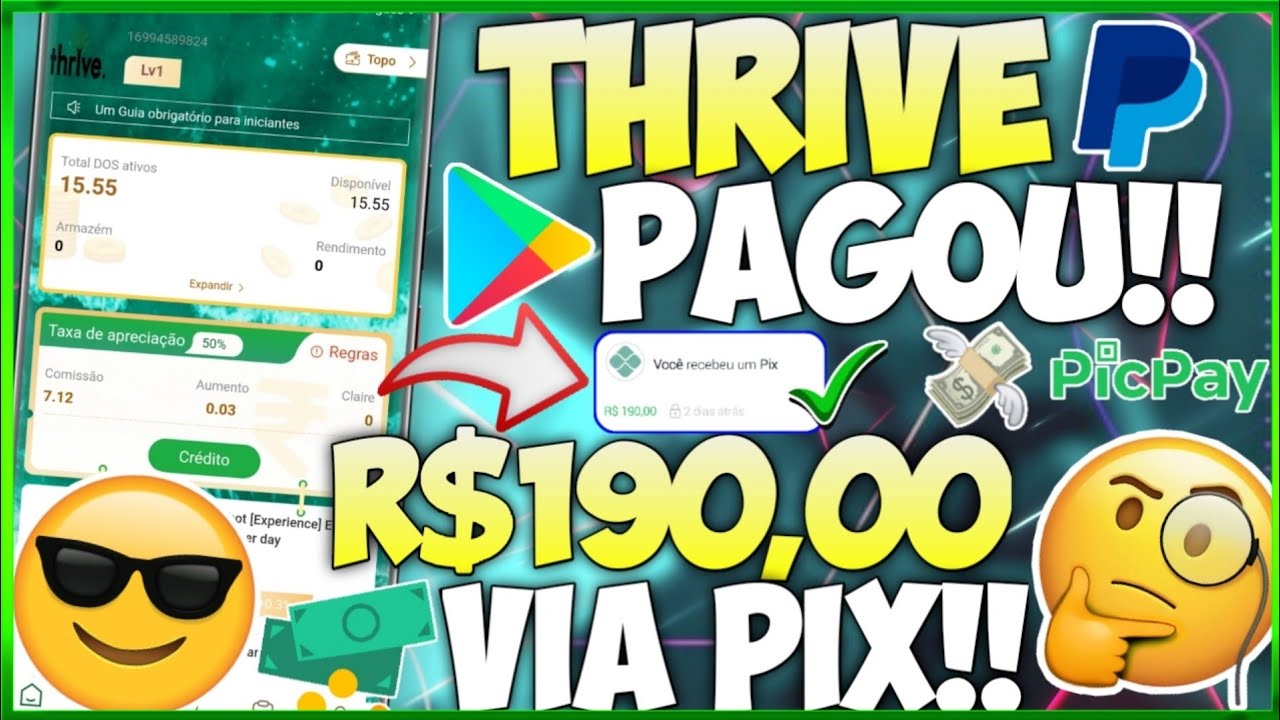💥THRIVE • PAGOU!! R$190,00 VIA PIX!! POR OBTER PEDIDOS | COMO GANHAR DINHEIRO NA INTERNET - NOVO APP