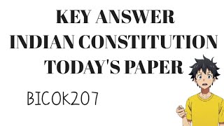 Indian Constitution Key Answer | BICOK207 | EASY SIXTY FOUR