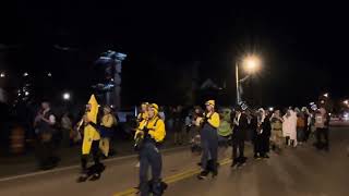Findlay Halloween Parade 2024 by Van Buren Black Knight Matching Band