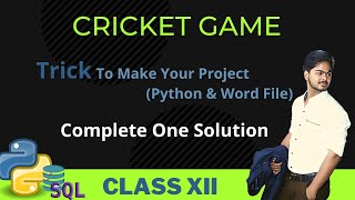 Cricket Game Project || Project in python || python mysql connectivity class 12 project screenshot 4