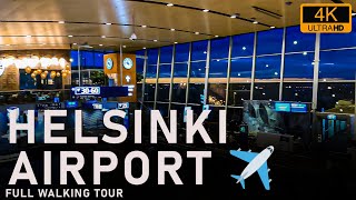 Helsinki Airport, Finland 🇫🇮  - Full Walking Tour (Departure & Arrival) [4K]