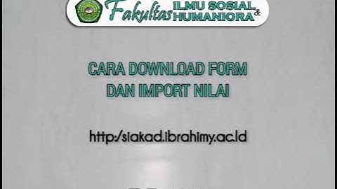 Siakad Dosen: Cara Mengisi Nilai Mahasiswa || FISHUM UNIB