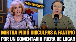 Mirtha Pidió Disculpas A Fantino Por Un Comentario Fuera De Lugar
