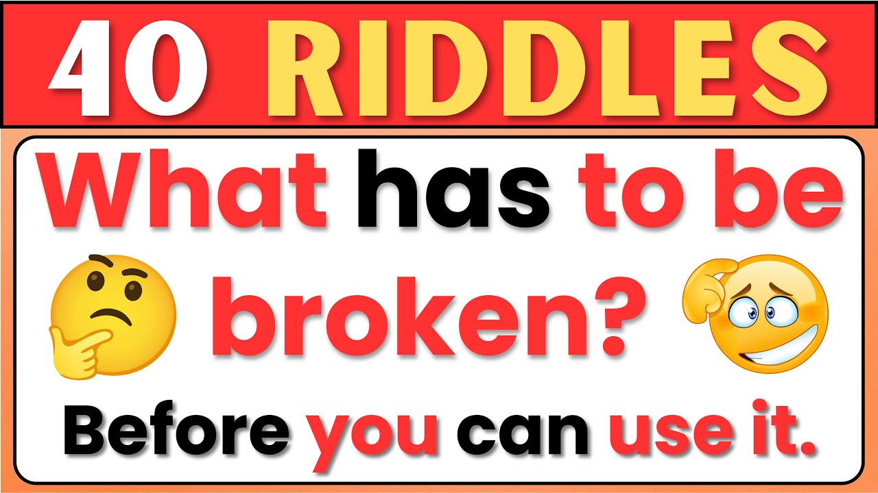 40 riddles: only a genius can solve these riddles 🧠 (brain teasers ...