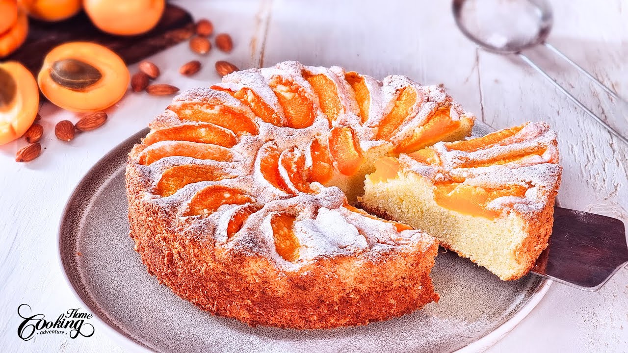 Gluten-Free Apricot Almond Cake - Easy and Quick Summer Dessert Recipe