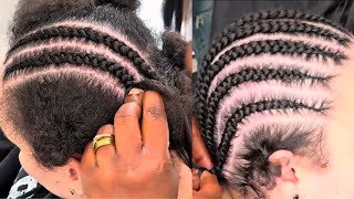 Straight Back Cornrows On Curly Short Hair | Very Short Hair