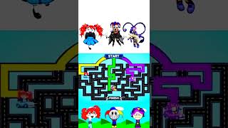 Sprunki Maze Racing Challenge Poppy VS Prototype VS Lily#animation